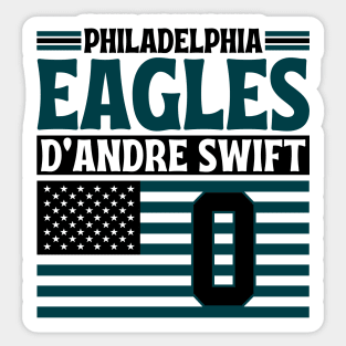 Philadelphia Eagles Swift 0 American Flag Football Sticker